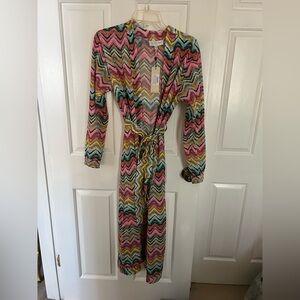 Never Fully Dressed Multicolor Chevron Coverup